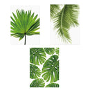 3 Pcs Green Palmetto Canvas Oil Painting Picture Unframed Wall Decor Art M