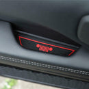 Fit Jeep Wrangler JL Accessories Door Mats Gate Slot Mat Cup Pads Red 19x FHT