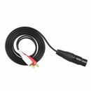 1.5m/ 5ft Stereo Audio Splitter Patch Y Cable Cord 1 XLR Female to 2 RCA Ma O2F2