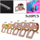 50Pcs 5/6/7/8/9mm Spring Clip Fuel Line Hose Water Pipe Air Tube Clamps Fas