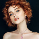 2pcs/set Elegant Crystal Earrings Water Drop Pendant Necklace Women Jewelry