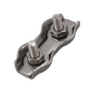 10 Pcs 3mm Duplex Clips Stainless Steel Wire Cable Rope Grips Clamps Calipe