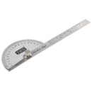 Stainless Steel Protractor w 10 cm Measurement Ruler