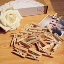 150pcs Mini Natural Wooden Clothes Photo Paper Clothespin Craft Clips 25mm  A3M4