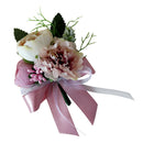 2 Pack Wedding Pageant Party Tea Rose Carnation Corsage Unisex Flower Brooch Pin