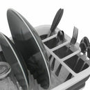 Easy Storage Collapsible Dish Rack and Drainer with Cutlery Holder S1H9