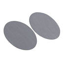 1 Pair Oval Iron/Sew On Patches Elbow Knee Repair Sewing Applique Grey