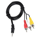 3.5mm to 3 RCA AV A/V Audio Video TV Cable for Sony DSLR DV Camcorder