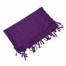 Winter Women Pashmina Shawl Tassel Scarf Fringes purple