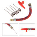 7 Pcs Needle Valve Connector Pump Adaptor Set Kit for Football Bicycle
