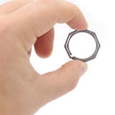 Keyring Octagon Titanium Alloy Tc4 Ti Hook Outdoor Clip Kit Buckle Keychain Y5C8