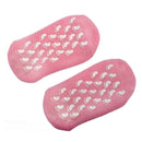 2 Pink Moisturizing Cracked Dry Gel Spa Foot Feet Care Socks [Misc.] E8F5
