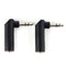 Right Angle 90Degree3.5mm 3Pole Audio Stereo Male to Female Extension Adapter TO