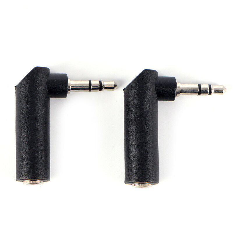 Right Angle 90Degree3.5mm 3Pole Audio Stereo Male to Female Extension Adapter TO