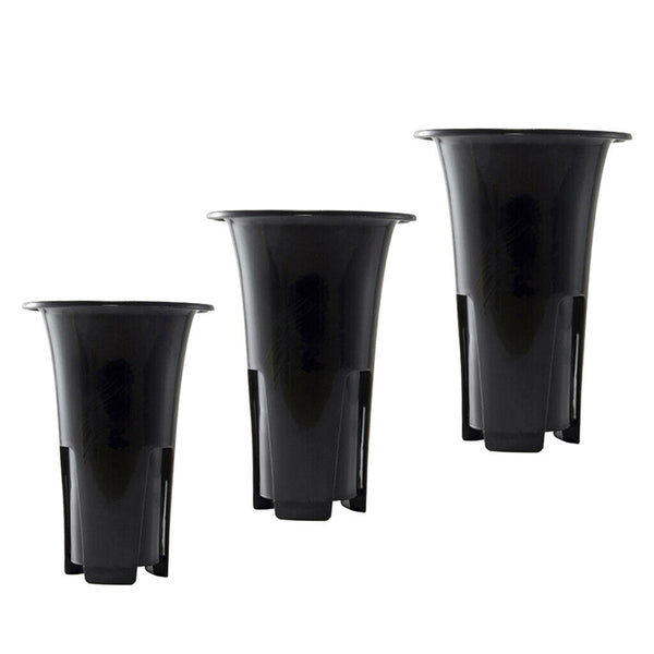 3x Plastic Plant Pots Garden Flower Pots Planters Indoor Outdoor Floral Planter