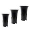 3x Plastic Plant Pots Garden Flower Pots Planters Indoor Outdoor Floral Planter