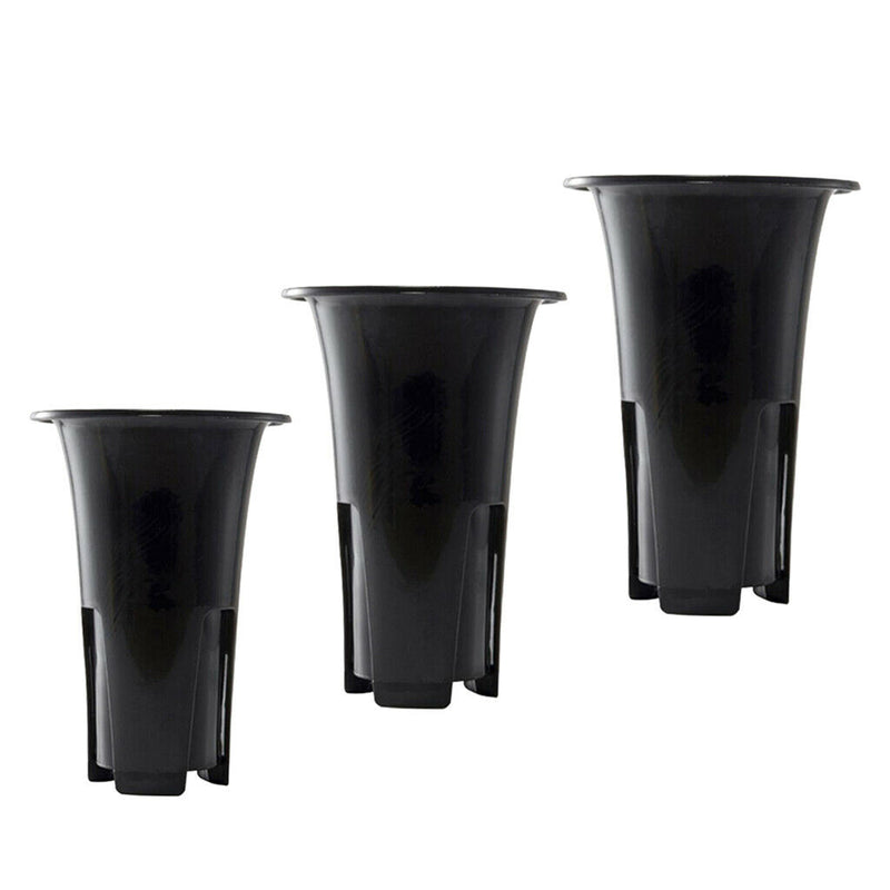3x Plastic Plant Pots Garden Flower Pots Planters Indoor Outdoor Floral Planter