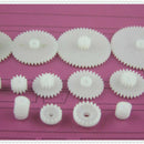 80Pcs Plastic DIY Robot Gear Set Single Double Layer R3P1 Crown Sleev Shaft F7K9
