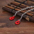 RC Car Red Chain Pull Rope Rescue Hook for Traxxas Tamiya 1/10 RC Crawler