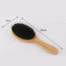 Comb Portable Hair Brush Massage Styling Tool Boar Bristle Wood Handle Durable