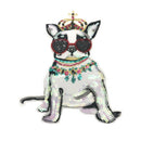 crown dog patches sew on patch for clothes motif sequined embroidery applique BX