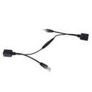 Power Over Ethernet PoE Adapter Injector + Splitter Kit PoE Cable Black