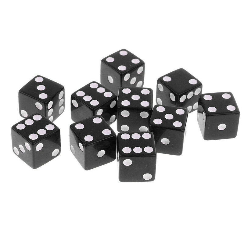 10 Piece D6 Dice Playing Games for Dungeons and Dragons MTG RPG Gaming 16mm