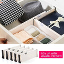 Drawer Dividers Organizer 5 Pack,Adjustable Separators 4 Inch High Expandab