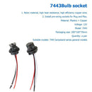 2pcs T20 7443 Car Bulb Holder Lamp Socket Adapter LED Light Wiring Connector