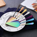 Stainless Steel Pizza Shovel 7 Colors Serrated Edge Cake Server Blade Cutte W5E9