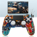 White Silicone Case Cover Anti Slip w/Grip Cap For Playstation PS4 Controller