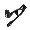 SFF-8087 Mini SAS 4i 36 Pin to 36 Pin 90 Degree Right Angled Cable 100cm