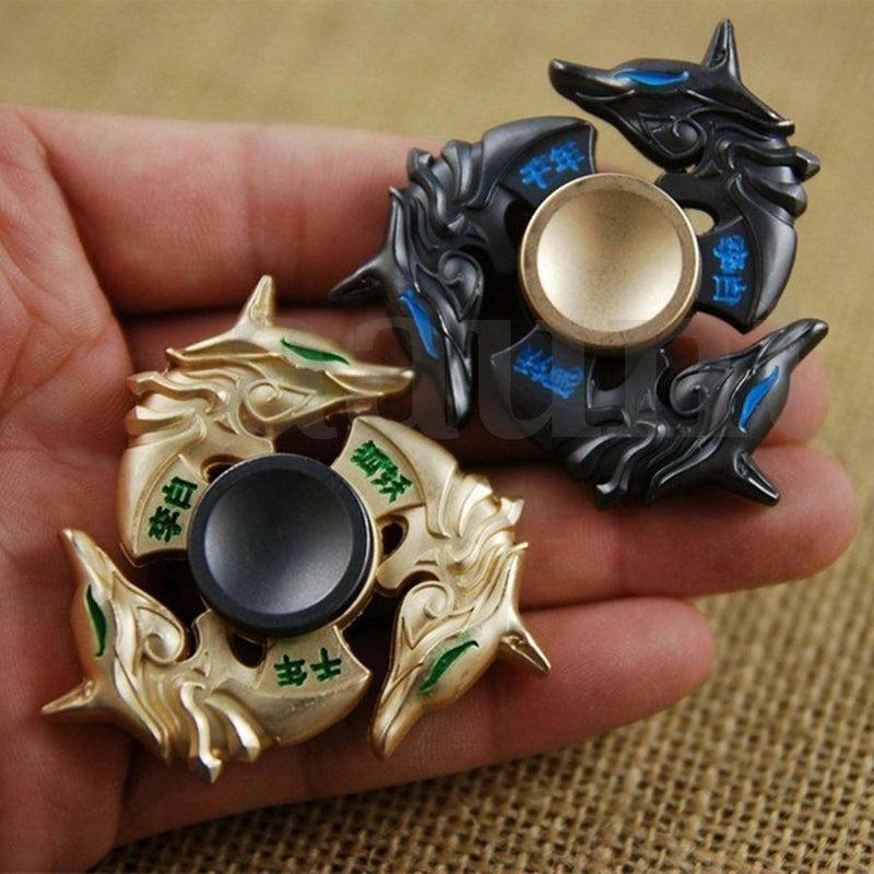 HOT Stress Relief Tri Metal Alloy Gyro Finger Tip Hand Spinner Desk Fidget Toys