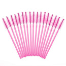 Fashion 100x Disposable Eyelash Brush Mascara Wands Spoolers Makeup Beauty Pink