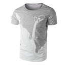 New Mens Summer Tops Tees Short Sleeve T Shirt Man Printed Cotton t-shirt M