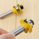 2pc Alloy Tongue Groove Router Bit Set 1/4" x 1/4" - 1/2" Shank Woodworking Tool