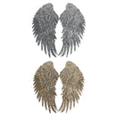 2 Pairs Sequin Angel Wings Embroidered Applique Iron on Sew on Patch DIY