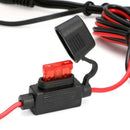 Waterproof Motorcycle 2.1A USB Charger Kit SAE to USB Adapter+Extension Harness