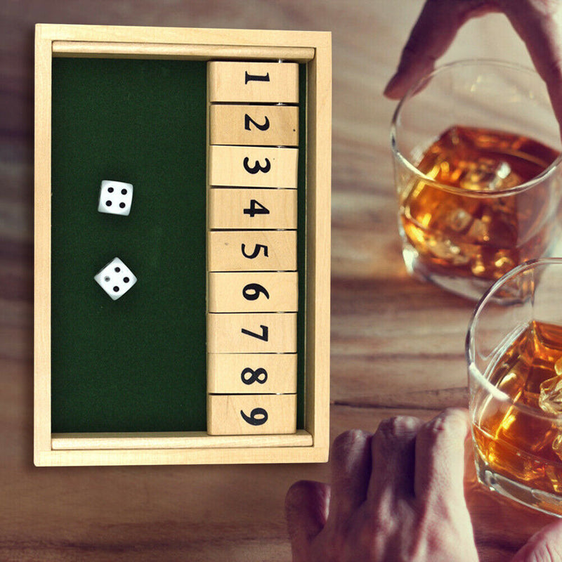 Wooden Flip Dice Board Game Club Bar Party Fun Drinking Game Toys 2 People