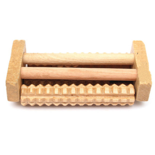 Cool Handheld Wooden Roller Massager Hand Foot Back Body Therapy Relaxed