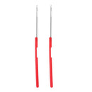 2pcs Plastic Handle Metal Tongue Sewing Needle Crochet Hooks Craft Weave