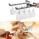 30cm Stemware Wine Glass Rack Wall Mountable Wrought Iron Black UKB Hn