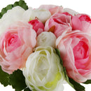 Artificial 13-Head Jasmine Silk Flowers Leaf Wedding Photography Craft Pink