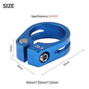 1pc MTB Cycling Seat Tube Clip Bike Release Seatpost Clamp (28.6mm Blue) A