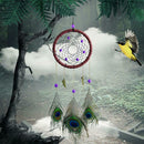 Peacock Pattern Feather Dream Catcher Feather Hanging Handmade Ornament