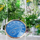 Round Large Thermometer Hygrometer Temperature Humidity Monitor Meter Gauge Blue
