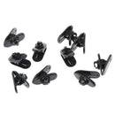 10 Pieces Spare Clip for Microphone Headphone Headset Earphone Cable,Black