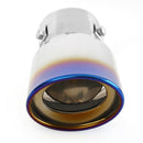 Burnt Blue Bent Stainless Steel Car Exhaust Tip Muffler Tail Pipe Silencer