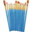Paint Brush Set by, 20 pcs Nylon Hair Brushes for Acrylic Oil Watercolor Pa R6Z4