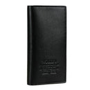 Men's Long Business Faux Leather Wallet Credit Cards Holder (Black)